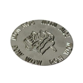 Silver Powwow Lids (Rose Design)