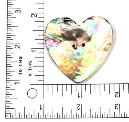 1 & 1/2" abalone heart 2 hole