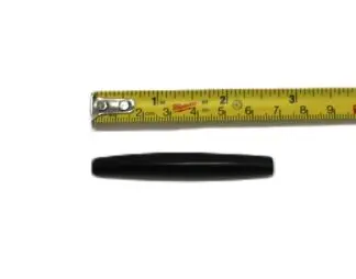 2-1/2" Black Bison hair bone pipe (100pk)
