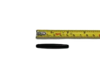 2" Black Bison hair bone pipe (100pk)