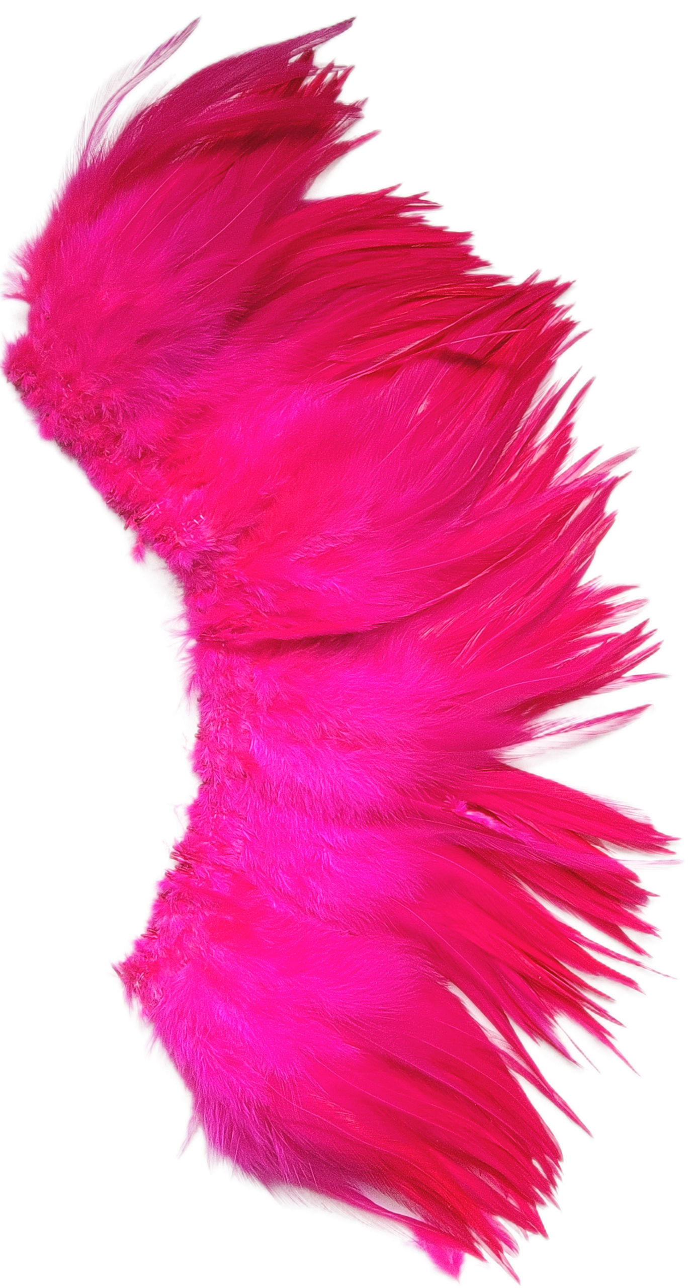 5-6" Hot pink light bright hackles
