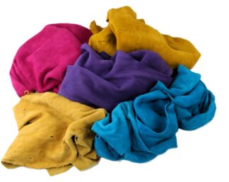 Deer leather splits (Various colors) by the pound