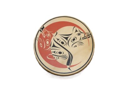 Wolf Behind Moon drum