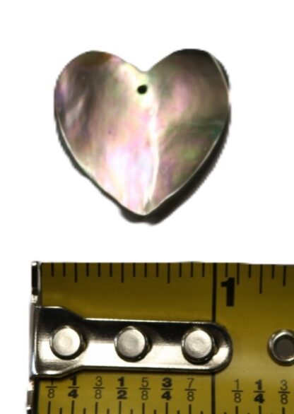 1" Abalone heart 1 hole