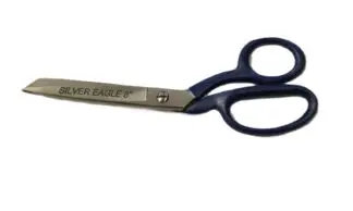 8" Silver Eagle Scissors - Blue Handle