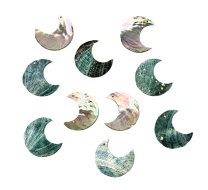 2" Blue Tiger Abalone Moon Shell - 1 hole
