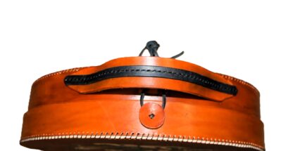 16" Drum bag with leather handle - Bear Front - Image 3