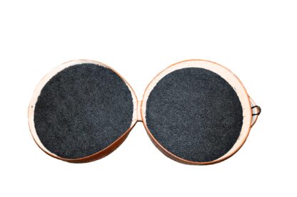 16" Drum bag with leather handle - Bear Front - Image 2