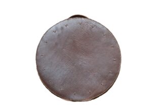 14" Drum bag with leather handle - Edged with Rivots