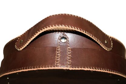 14" Drum bag with leather handle - Edged with Rivots - Image 3