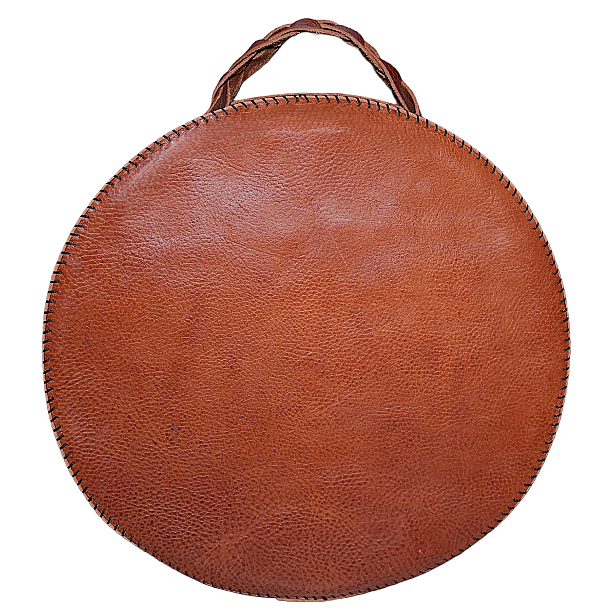 12" Drum bag with leather handle - Plain