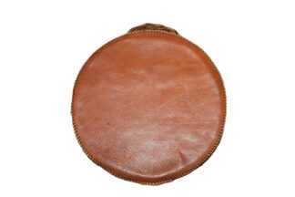 12" Drum bag with leather handle - Plain