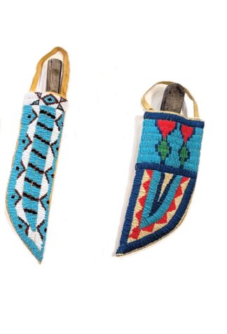 Beaded Knife Sheaths with Knife