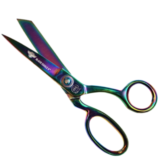 6" Black Eagle Scissors - Rainbow Finish