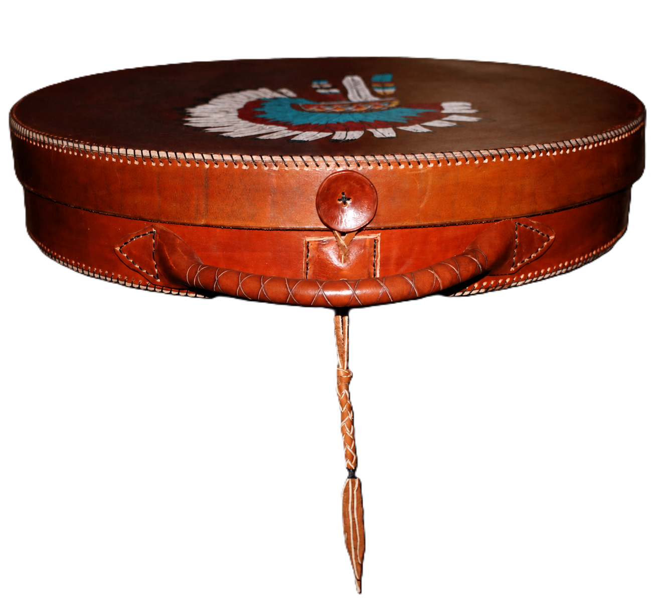 20" Drum Bag - Indigenous Headdress Design - Image 5