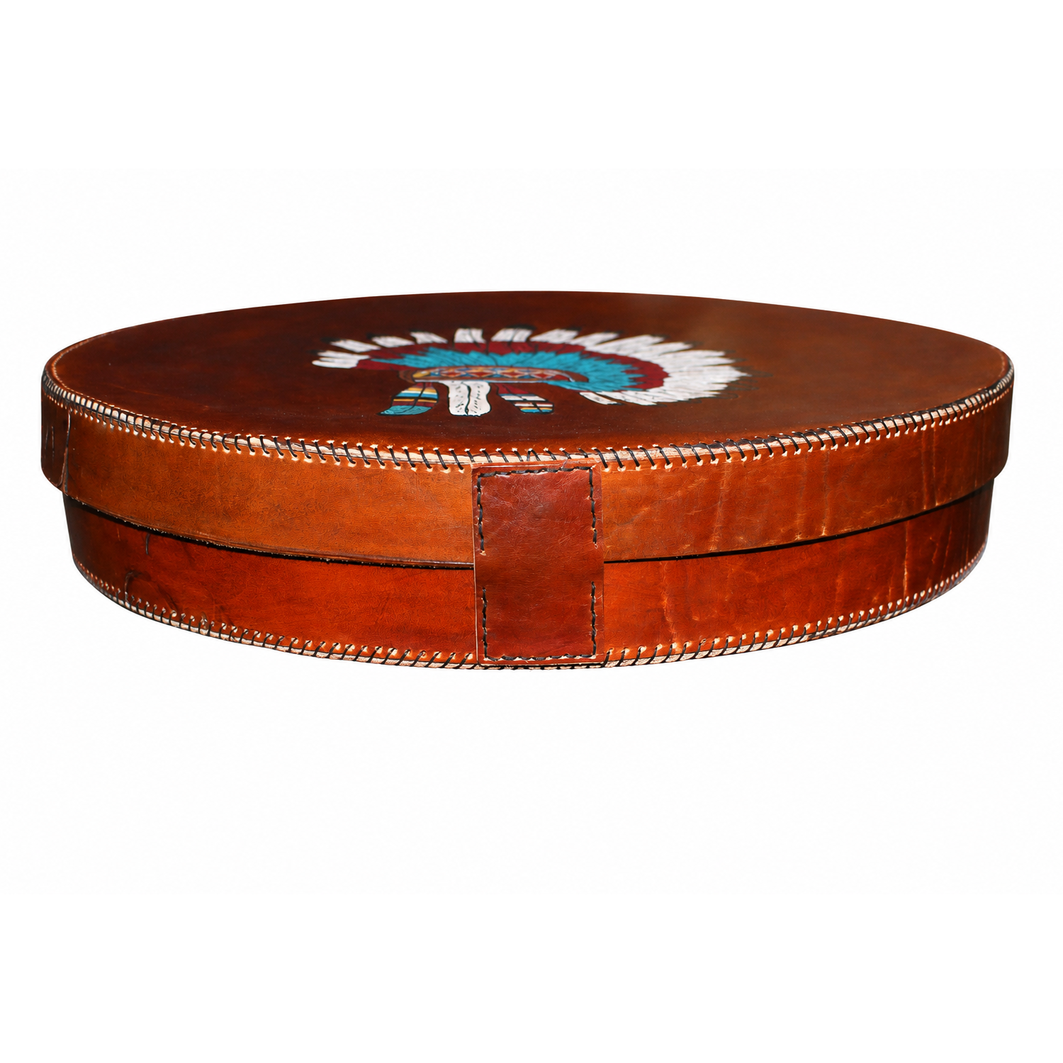 20" Drum Bag - Indigenous Headdress Design - Image 6