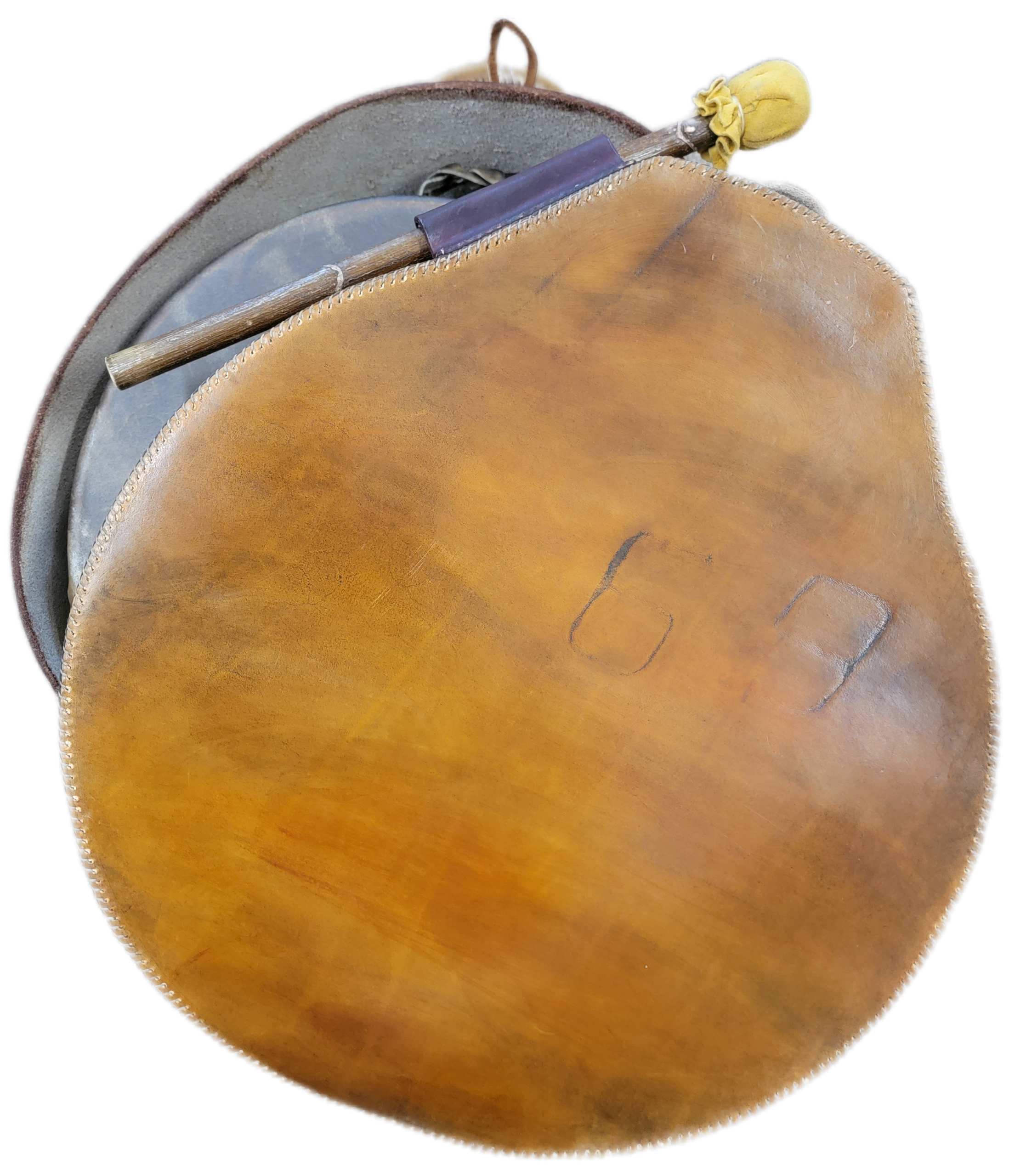 14" Inipi Drum Bag - Chestnut with 69 brand