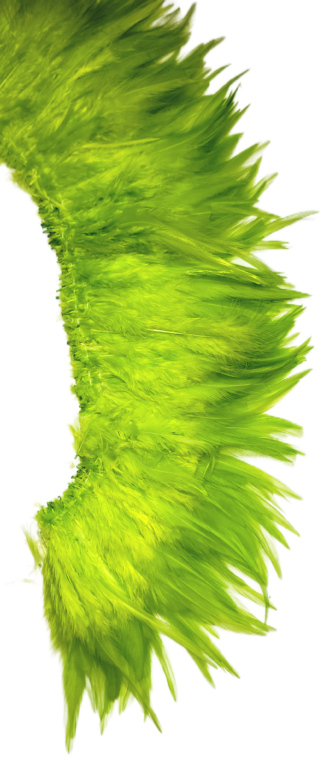 5-6" Lime Green light bright hackles