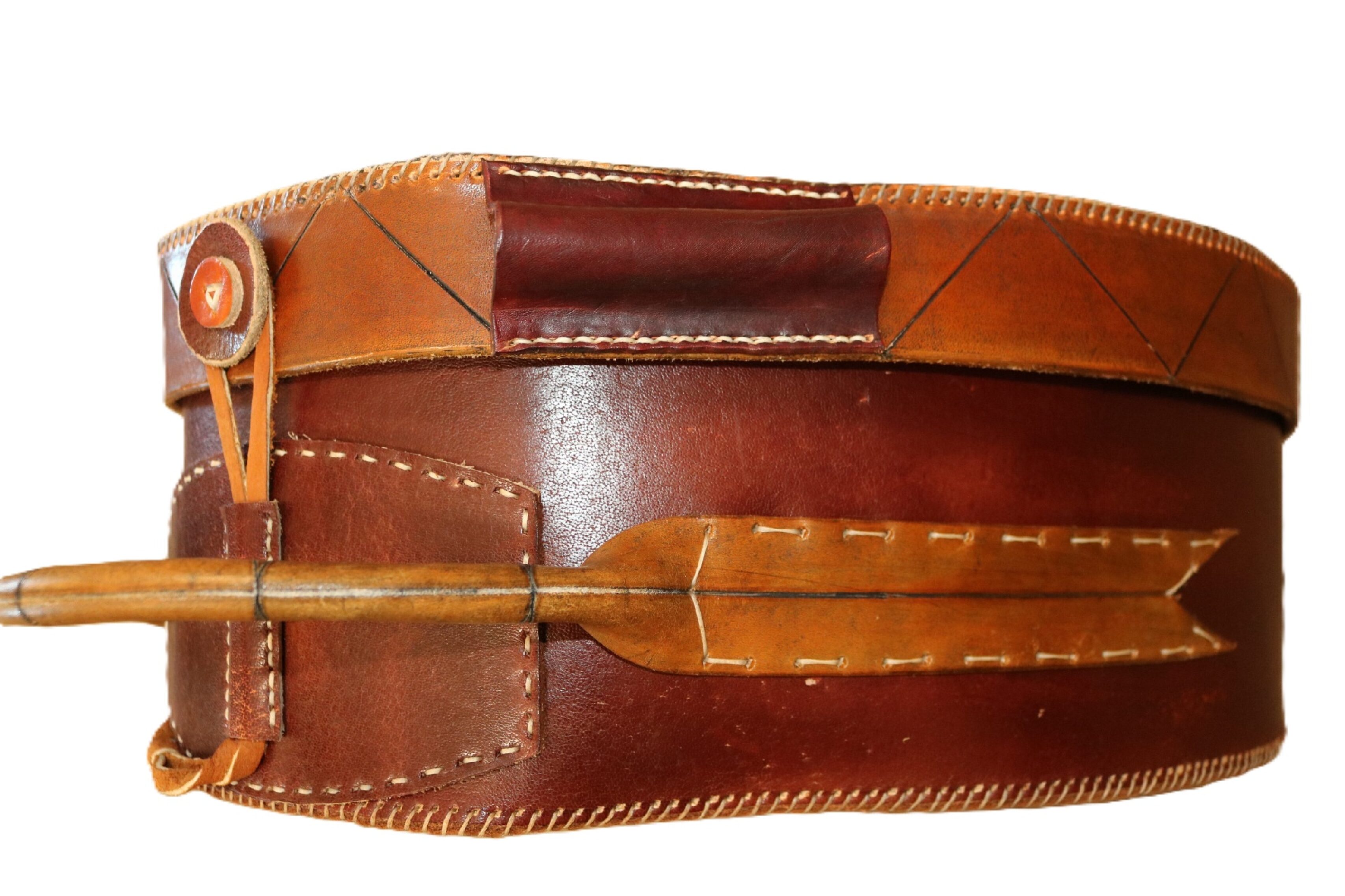 14" Inipi Drum Bag - Chestnut with 69 brand - Image 6
